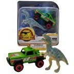 Resim Metal Arabalı Jurassic Era Kauçuk Dinozor Seti Yeşil 