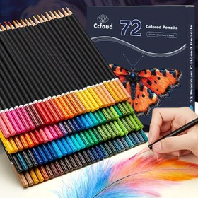 Resim 72 Renkli CCFOUD Yağ Bazlı Boyalı Kalemler - Canlı ve Pastel Tonlarda Doğal Ahşap Sanat Kalemleri, Profesyonel Sanatçılar için Karıştırılabilir Renkler, Detaylı Gölgeleme & Dokulu Etkiler 