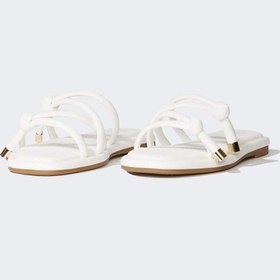 Resim DeFacto Kadın Düz Taban Suni Deri Terlik D8980AX25SMWT46 Beyaz 