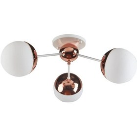 Resim Salon - Mutfak - Yatak Odası Modern Beyaz Bakır Üçlü Avize Diğer 