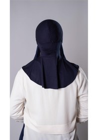 Resim Hürrem Bone Lacivert Pratik Hazır Geçmeli Şal Şifon Kumaş Hijab Bone 3009 02 