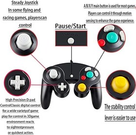 Resim Luklihe Gamecube Controller,ngc wired game controllerfor Compatible with Nintendo Wii Black 