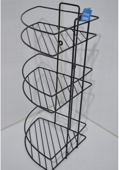 SAS Yapışkanlı Banyo Düzenleyici Şampuanlık Duş Rafı Siyah