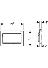 Resim Geberit Alpha30 Kumanda Paneli Pirinç 115.055.qe.1 Diğer 