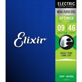 Resim Elixir 19027 Optiweb Custom Light Elektro Gitar Teli (9-46) 