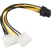 Resim Çift 4pin Ila 8pin (6pin + 2pin) Video Grafik Kartı Güç Kaynağı Hattı Kablosu 