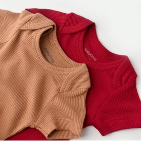 Resim BabyCosy Organik Kısa Kollu Çıtçıtlı Yazlık 2li Erkek Bebek Atlet Zıbın 