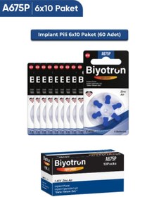 Resim BİYOTRON A675p Koklear Implant Pili 6x10 Paket (60 ADET) 