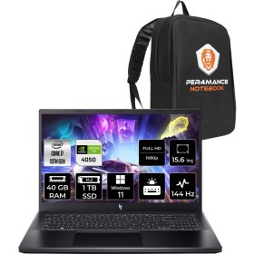 Resim Acer Nitro V 15 Intel Core I7 13620H 40GB 1tb SSD RTX4050/6GB 15.6" Fhd 144Hz W11H Taşınabilir Bilgisayar & Per4 Çanta NHQNBEY005P363 