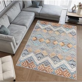 Resim Rovigo Dijital Baskı Yıkanabilir Kaymaz Taban Salon Halısı Rvg0617, Kahverengi, 160 x 300 