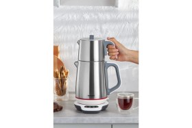 Resim Dijital Konuşan Çay Makinesi, Dokunmatik Bazalı, Kullanışlı ve Şık Tasarım 