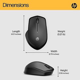 Resim HP 280 Sessiz Kablosuz Fare, Siyah, 19U64AA 
