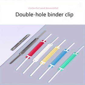 Resim 1 kutu 50 adet ofis belge bağlama klipsi, metal renkli ciltleyici 