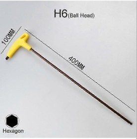 Resim Avrupa Otomobil Tamiri İçin 400 Mm Ekstra Uzun Kollu T Saplı Çift Uçlu Allen Anahtarları H6-400 Mm Düz Kafa 