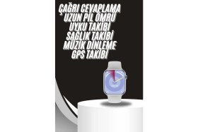 Resim Esplendor Akıllı Saat Gümüş Kasa Bluetooth Kulaklık Hediyeli Çok Fonksiyonlu Ikili Set - URN4185-1535 