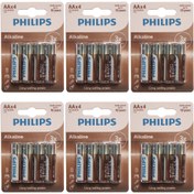 Resim PHILIPS ALKALİNE AA PİL 6 PAKET 24 ADET 