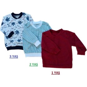 Resim Gökler Tekstil Çocuk Bebek Pijama Takımı 3'lü Set 1-2-3 Yaş 