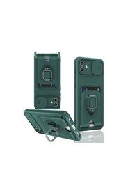 Resim artlab Art Galaxy A05 Kılıf Zuma Kartvizitli Yüzüklü Silikon - Yeşil Lab 