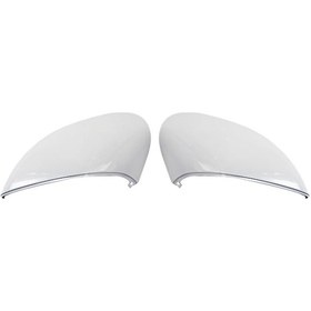 Resim Çift Yan Ayna Kapağı Kapı Kanat Aynası Kapağı Dikiz Aynası Kapağı Ford Fiesta Mk Beyaz 