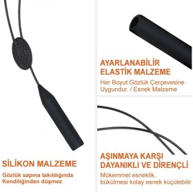 Resim Bizzarini Uzun ve Kısa Ayarlı Gözlük Ipi 