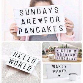 Resim Tahtakale Dünyası A4 Lightbox ışıklı yazı tahtası ışıklı yazma panosu dekoratif aydınlatma panosu 