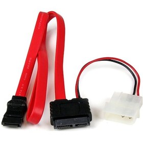 Resim Mini Sata Slimline Sata 6+7 13 Pin To Sata 4 Pin Molex Power Kablo 50cm 
