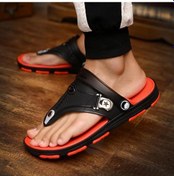 Resim Kırmızı Erkek Yazlık Slip-on Terlik İçi Ve Dışı Kaymaz Plaj Sandaletleri Kırmızı 