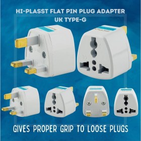 Resim Hadron Uluslararası Seyahat Adaptörü 2’li Set, Tip C Avrupa + Tip G Ingiltere Adaptör Fişi, 150+ Ülk 