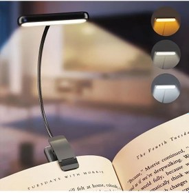 Resim Willowhaven Siyah 3 Renk Sıcaklığı Usb Şarjlı Kitap Okuma Lambası Aydınlatma Siyah 