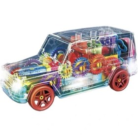 Resim Mushen Yeni Şeffaf Dişli Off-Road Araç Pikap Evrensel Hafif Müzik Simülasyon Çocuk Oyuncak (Yurt Dışından) 