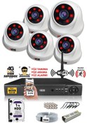 Resim IDS D-2026HD-SET5-1TB 5 Kameralı 1080P Full HD 5 MP Sony Lensli Kamera Seti - 2026 