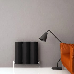 Resim Carisa Nixie Yatay Alüminyum Radyatör Modern Tasarım Siyah 60X62,5 cm 