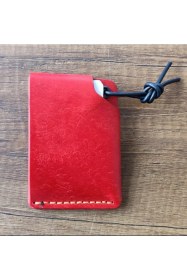 Resim Sumerian Leather Craft Pueblo Deri Kartlık Dikey Kırmızı Kırmızı 