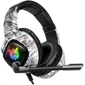 Resim Willowhaven Onıkuma K19 Oyun Kulaklığı, 40mm Surround Ses, Led Işık, Mikrofon, Ses Kontrolü, Çoklu Cihaz Uyumlu, Kamuflaj Beyaz 