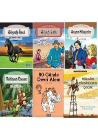 Resim Çizgili Pijamalı ,80 Günde Devri Alem,siyah Lale Ortaokul 6 Kitap Seti 