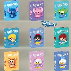 Resim 9 Parça Disney Stitch, Angie Elsa Prenses Denizkızı Üç Göz Tigger Donald Duck ve Daizi Temalı İnşaat Bloklar - DIY Yaratıc Montaj iç Şık Karikatur Mini Tuğlalar. Elle Çalıştırma Malzemeleri; Oda dekoru ya da Hediye Fiyakasıyla Mükemmel: Do 