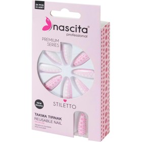 Resim Nascita 24'lü Stiletto Renkli Takma Tırnak - 186 