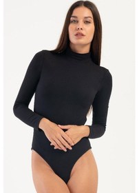 Resim Vienetta Kadın Body Suit Termal İçlik K405155 Füme 