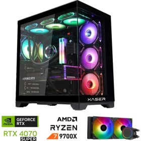 Resim Xaser Lexus X280 Ryzen 7 9700X 32GB Ddr5 Ram 1tb M.2 Nvme SSD 8gb RTX4070 Super Sıvı Soğutmalı Oyuncu Bilgisayarı 