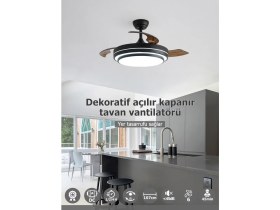 Resim Dlc Vespero LED Tavan Vantilatörü Kumandalı 106 cm 