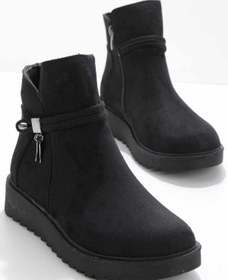 Resim Bambi Siyah Süet Kadin Bot & Bootie K02953300502 