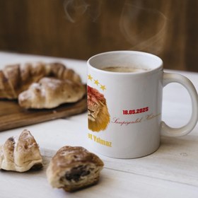 Resim Sarı Kırmızı Şampiyonluk Kupa Bardağı, Kişiye Özel Aslanlı Kupa Bardak - Galatasaray Şampiyonluk Kupa Bardağı, Kişiye Özel Aslanlı Gs Kupa Bardak / Beyaz / Düz 