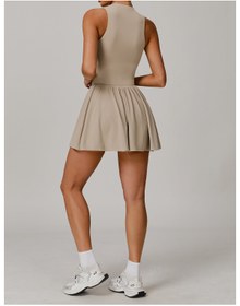 Resim Yüksek Yaka Tenis Elbisesi - L / Mor 