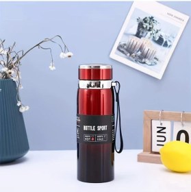 Resim Dashanshop Gradient Kırmızı 1000ml Paslanmaz Çelik Termos 48h Soğuk 24h Sıcak Tutar 