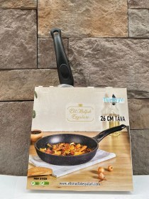 Resim Elit Alüminyum Döküm Granite 26 Cm Tava Siyah 