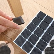 Resim 30/60/150 adet Yuvarlak ve Kare Siyah EVA Kaymaz Ayak Pedleri - Mobilya, Masalar, Sandalyeler, Donanım için Dayanıklı Plastik Kaymaz Tutucu Pedler - Sert Ahşap Zeminlerde ve Düz Yüzeylerde Güvenli Tutuş İçin Dokulu Yüzey, Güvenceli Mobilya Tutma | Dikdörtgen Ayak Pedleri | Sünger Malzeme, Sandalye Bacak Zemin Koruyucuları 