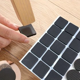 Resim 30/60/150 adet Yuvarlak ve Kare Siyah EVA Kaymaz Ayak Pedleri - Mobilya, Masalar, Sandalyeler, Donanım için Dayanıklı Plastik Kaymaz Tutucu Pedler - Sert Ahşap Zeminlerde ve Düz Yüzeylerde Güvenli Tutuş İçin Dokulu Yüzey, Güvenceli Mobilya Tutma | Dikdörtgen Ayak Pedleri | Sünger Malzeme, Sandalye Bacak Zemin Koruyucuları 