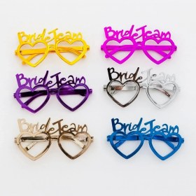Resim MCM Group Kalpli Bride Team Gözlük Seti 6 Renk - Kına Düğün Partileri Için - Lisinya 