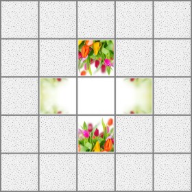 Resim Gök Panel 60 x 60 LED Panel Aydınlatma Desenli 3x3 5'li Grup Özel Seri 46511429SA 