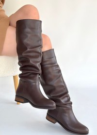 Resim THE MUGA Winda Kahverengi Cilt Körüklü Çizme 